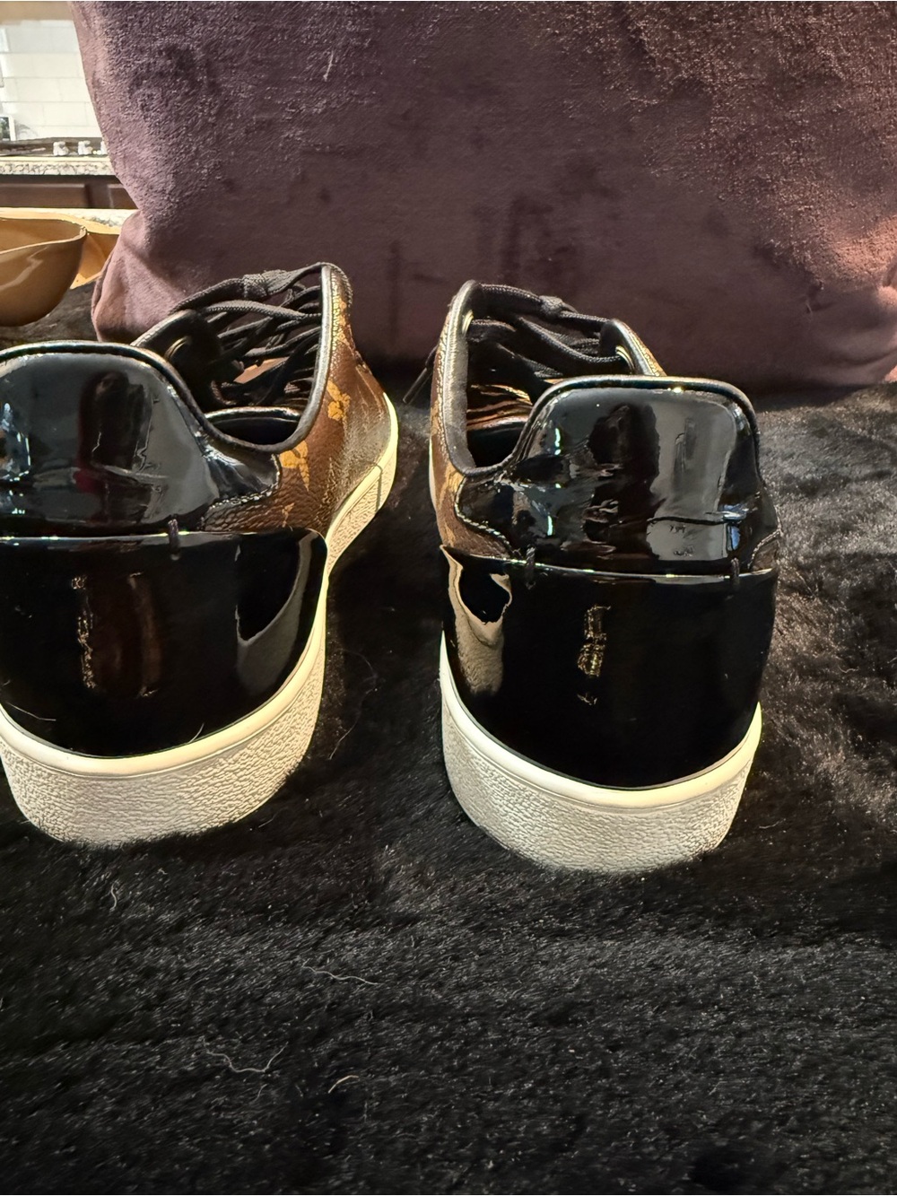 Women’s Louis Vuitton Brown Monogram Leather Sneakers authentic - Picture 4 of 8